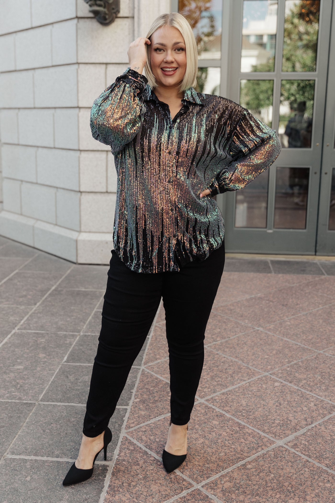 Too Glitz to Glam Button Up Shirt - Southern Soul Collectives