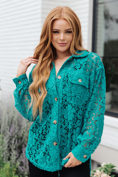 Topped with Lace Button Down Womens Southern Soul Collectives 