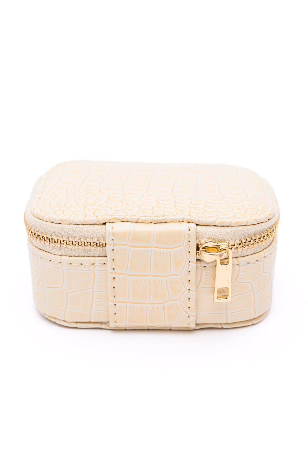 Travel Jewelry Case in Cream Snakeskin Womens Southern Soul Collectives