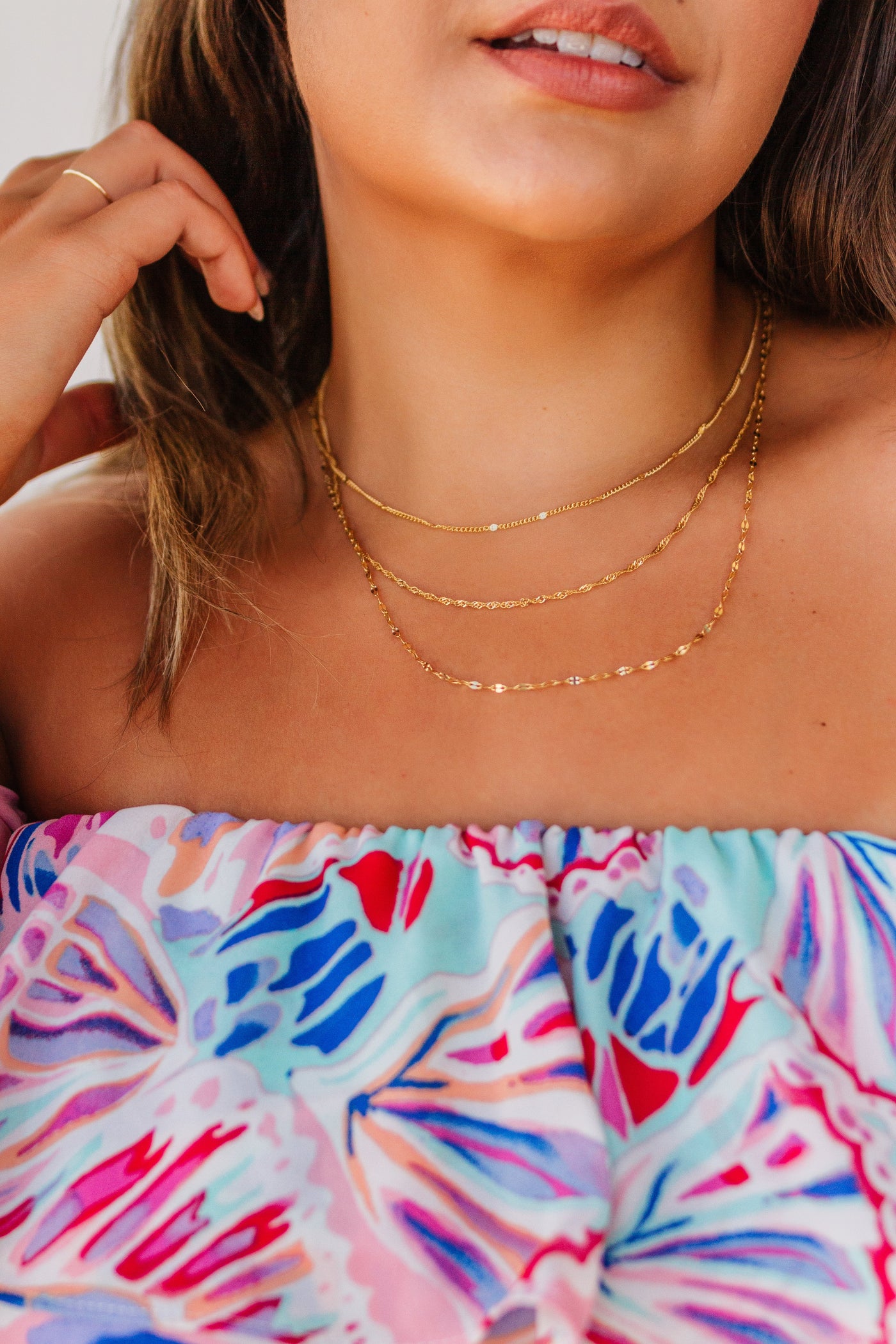 Triple Layered Necklace Womens Southern Soul Collectives 