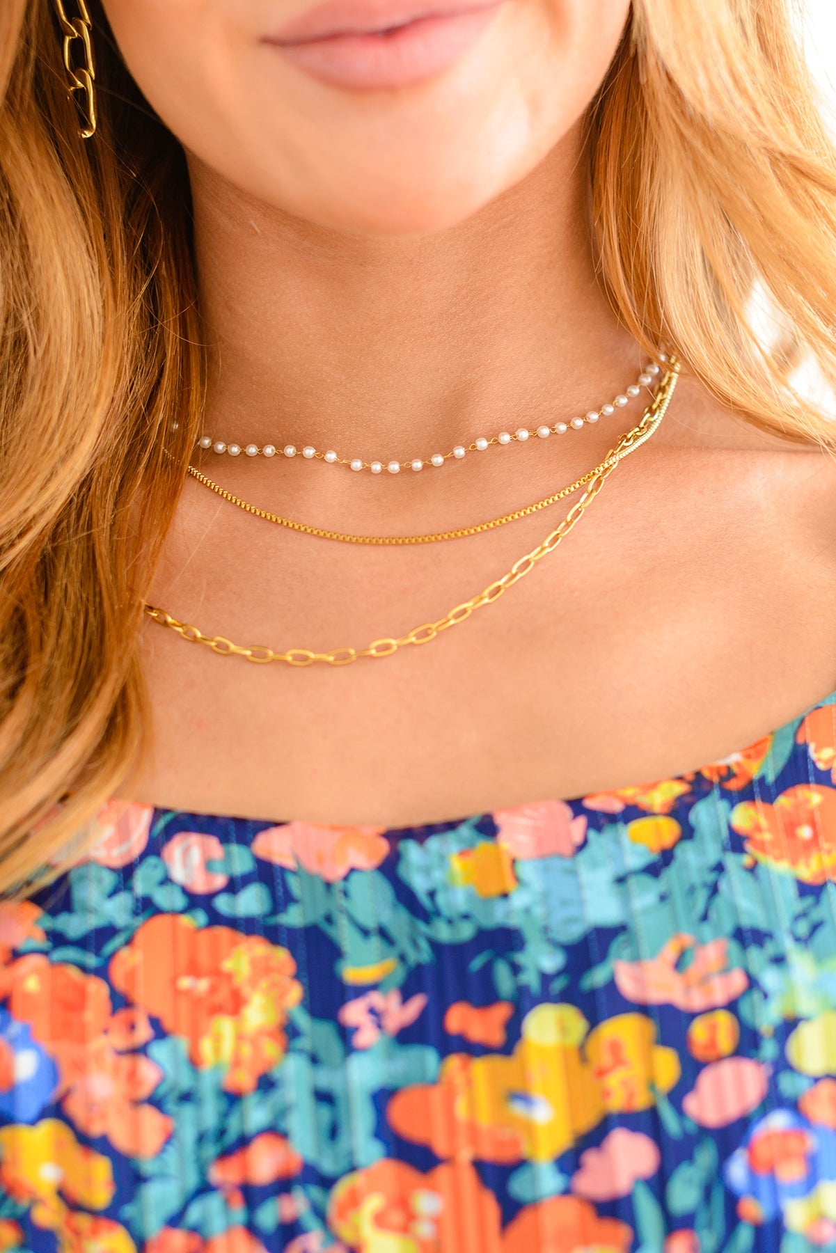 Triple Threat Layered Necklace Womens Southern Soul Collectives 