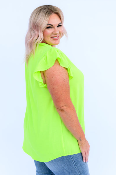 Under Neon Lights Ruffle Sleeve Top Womens Southern Soul Collectives 