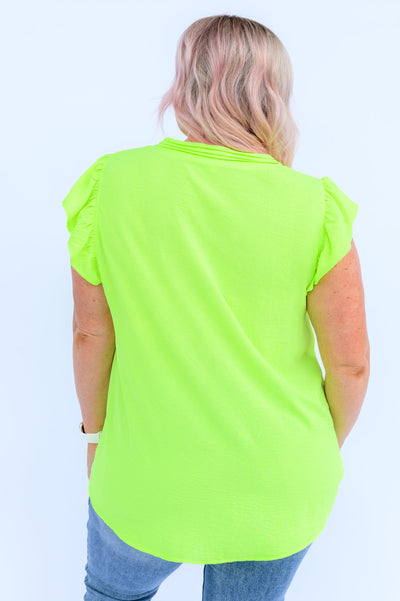 Under Neon Lights Ruffle Sleeve Top Womens Southern Soul Collectives 