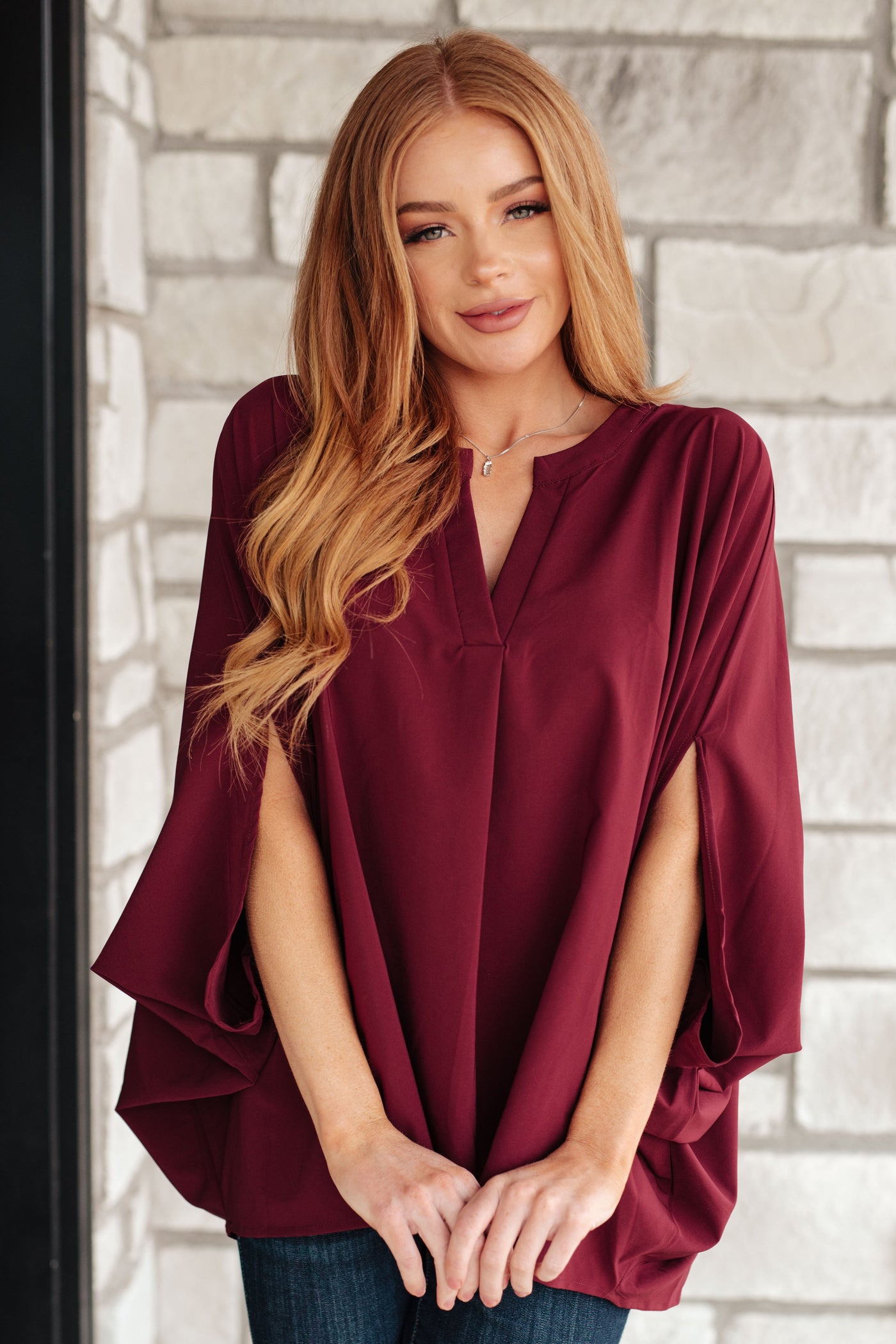 Universal Philosophy Blouse in Wine Womens Southern Soul Collectives