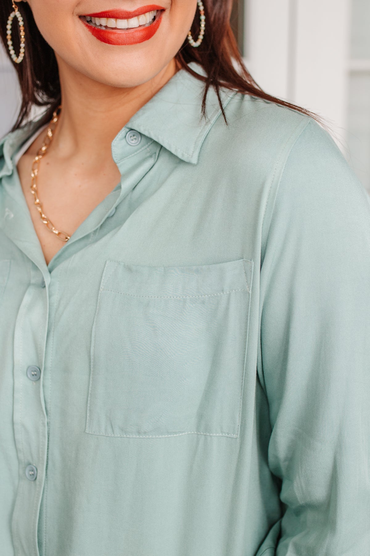 Unwavering Confidence Blouse in Light Blue Womens Southern Soul Collectives 