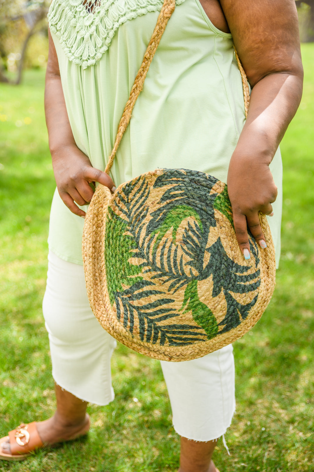 Vacation In Mind Woven Palm Leaf Straw Bag Womens Southern Soul Collectives 