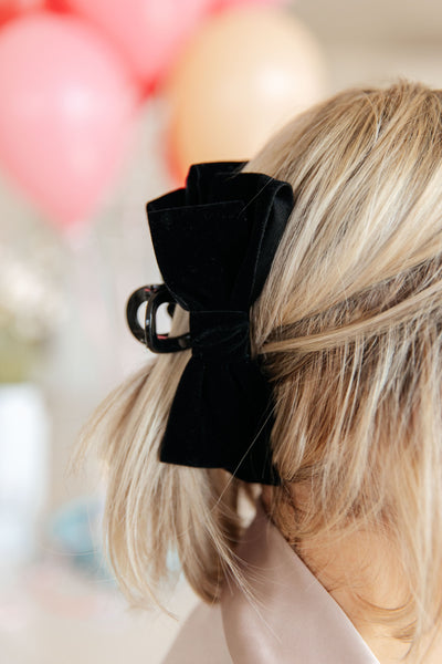 Velvet Bow Clip Set in Burgundy and Black Womens Southern Soul Collectives