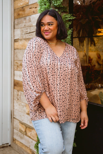 Vivian Satin Blouse in Rose Gold Womens Southern Soul Collectives 