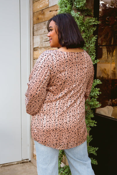 Vivian Satin Blouse in Rose Gold Womens Southern Soul Collectives 