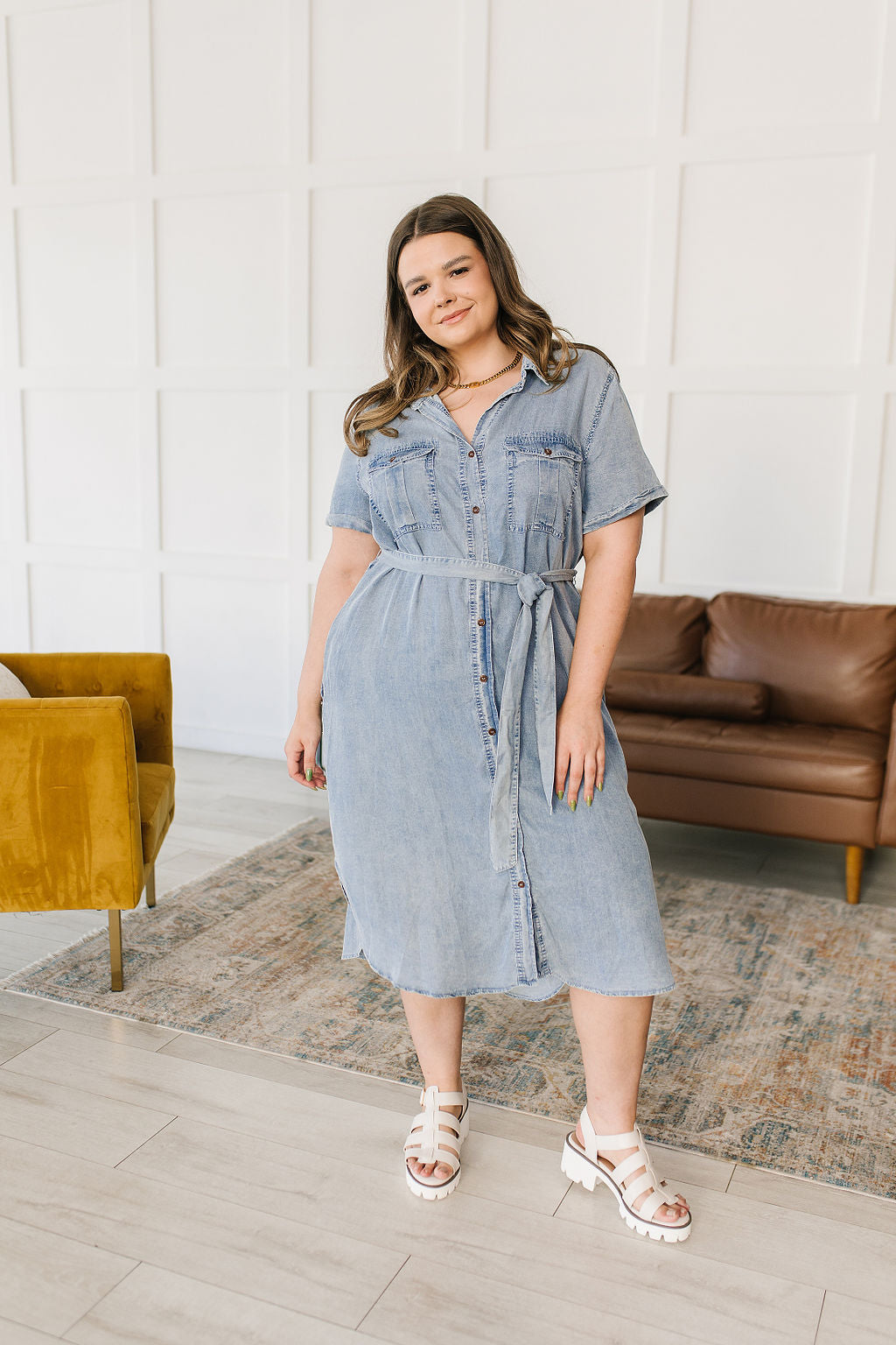 Wait For It Denim Shirtdress Womens Southern Soul Collectives 