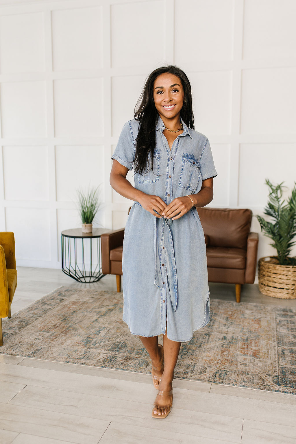 Wait For It Denim Shirtdress Womens Southern Soul Collectives 
