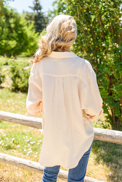 Want The Best Button Up Long Sleeve Cream Top Womens Southern Soul Collectives 