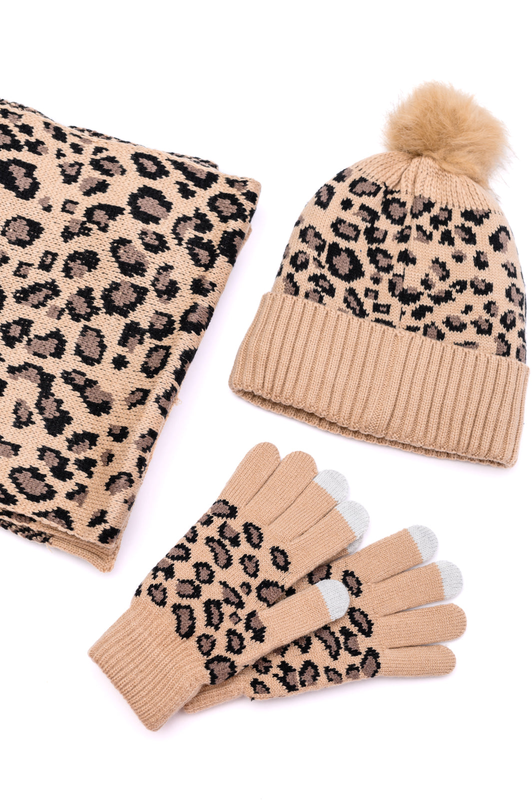 Warm in Spots Animal Print Winter Set Womens Southern Soul Collectives