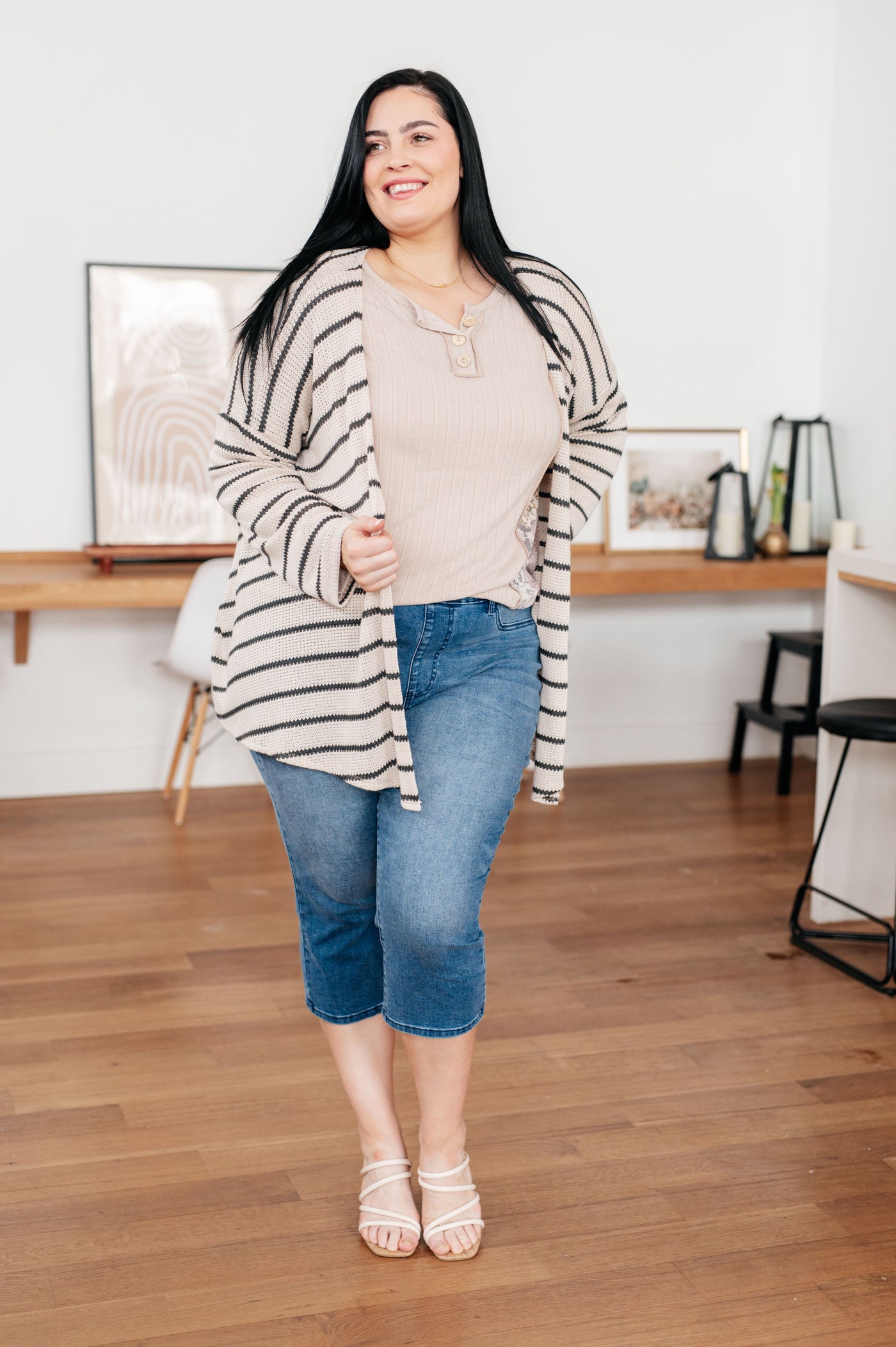 Weekend Adventure Striped Longline Cardigan Womens Southern Soul Collectives