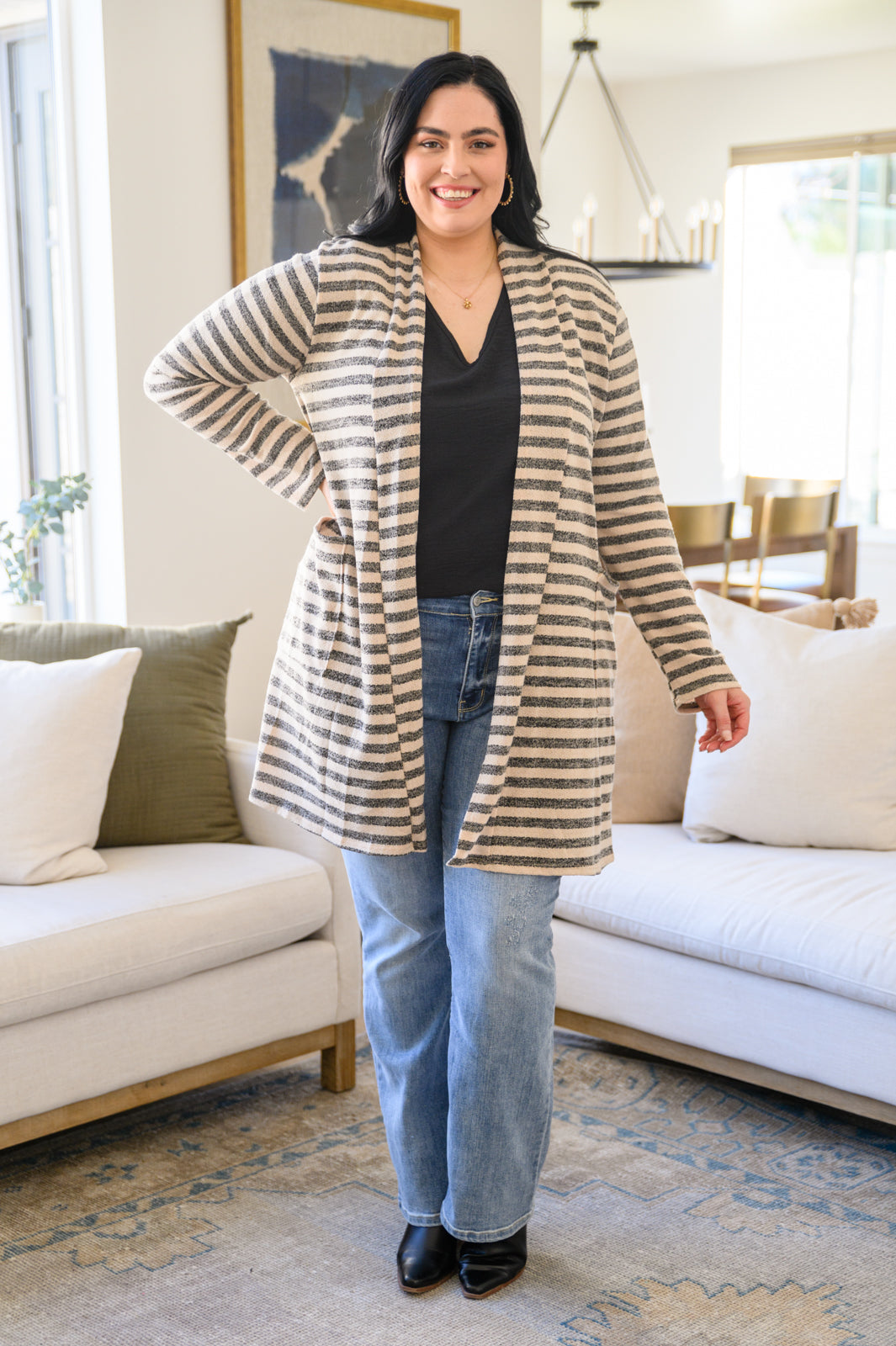 What's Mine Is Yours Striped Cardigan Womens Southern Soul Collectives 