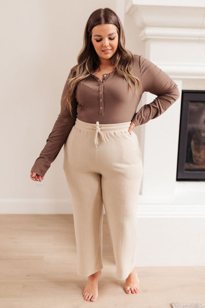 Wide Legged & Cozy Sweatpants in Sand Womens Southern Soul Collectives 