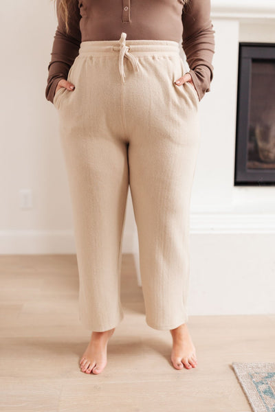 Wide Legged & Cozy Sweatpants in Sand Womens Southern Soul Collectives 