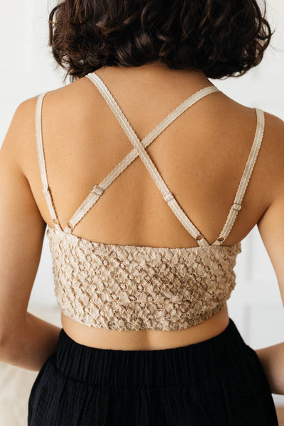 Live In Lace Bralette in Taupe Womens Southern Soul Collectives 