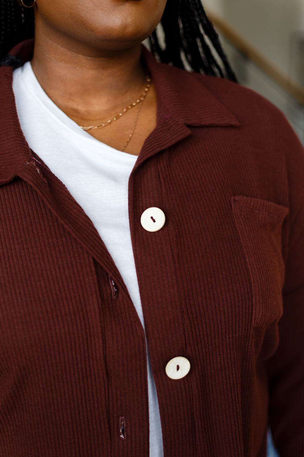 Wild Is The Wind Shacket in Maroon Womens Southern Soul Collectives 