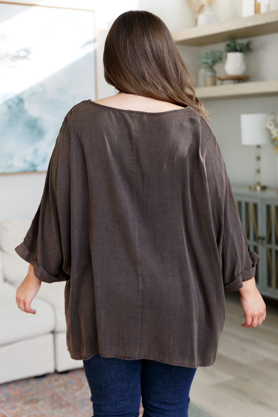 Wishy Washy Mineral Washed Oversized Top Womens Southern Soul Collectives