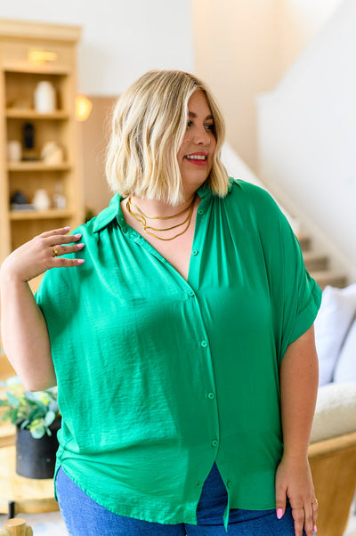 Working On Me Top in Kelly Green Womens Southern Soul Collectives 