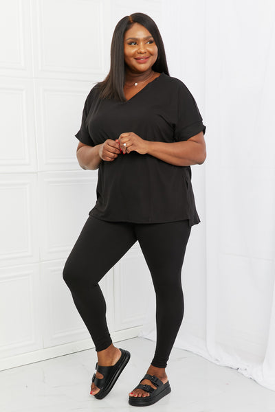 Zenana Self Love Brushed DTY Microfiber Lounge Set in Black  Southern Soul Collectives 