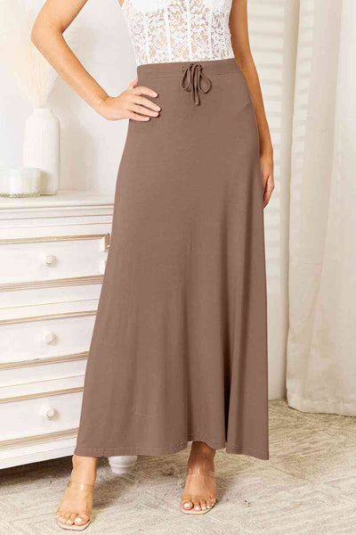 Soft Rayon Drawstring Waist Maxi Skirt Rayon in Multiple Colors  Southern Soul Collectives