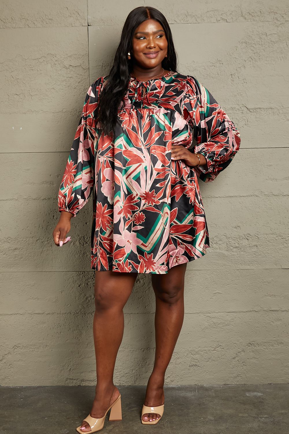 GeeGee Full Size Satin Baby Doll Dress  Southern Soul Collectives 