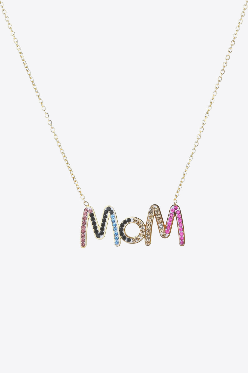 MOM Zircon Stainless Steel Necklace  Southern Soul Collectives 