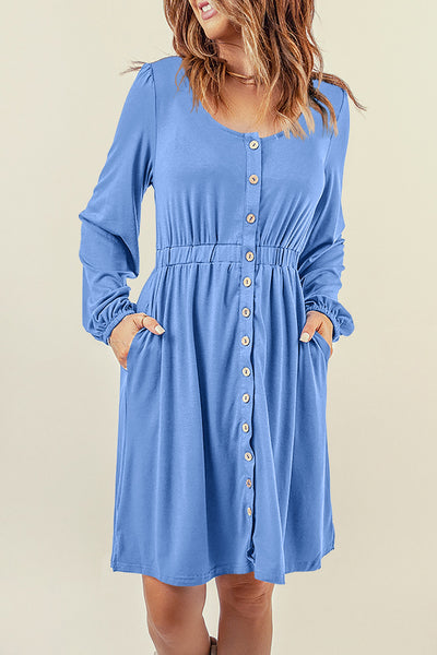 The Magic Dress Button Down Long Sleeve Dress with Pockets  Southern Soul Collectives 