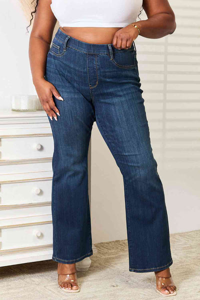 Judy Blue Elastic Waistband Slim Bootcut Jeans - Southern Soul Collectives