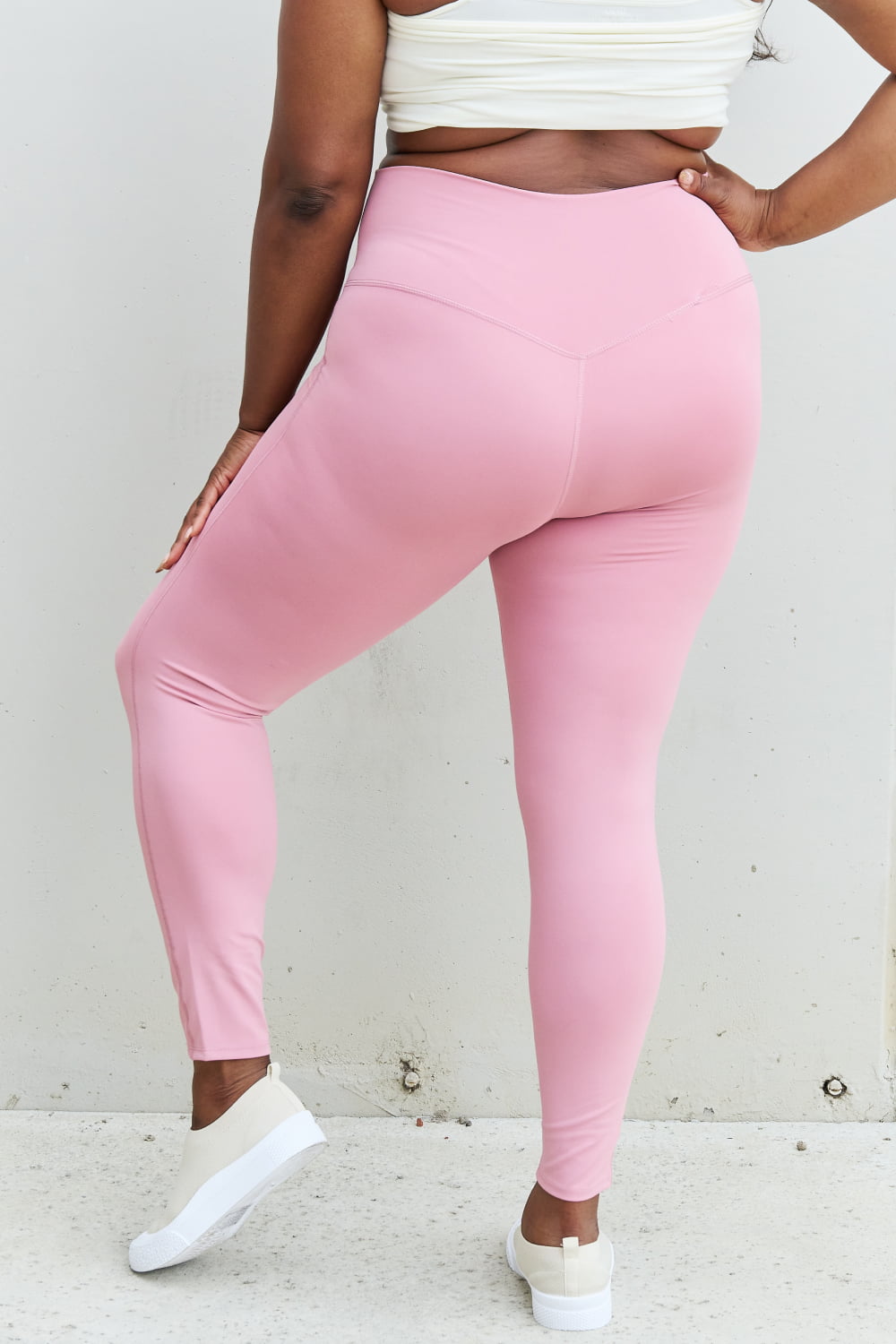 Zenana Fit For You High Waist Active Leggings in Light Rose  Southern Soul Collectives 