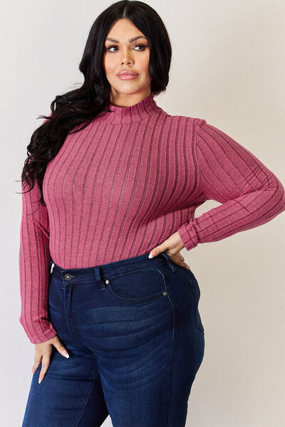 Anything But Basic Ribbed Mock Neck Long Sleeve Shirt in Multiple Colors  Southern Soul Collectives