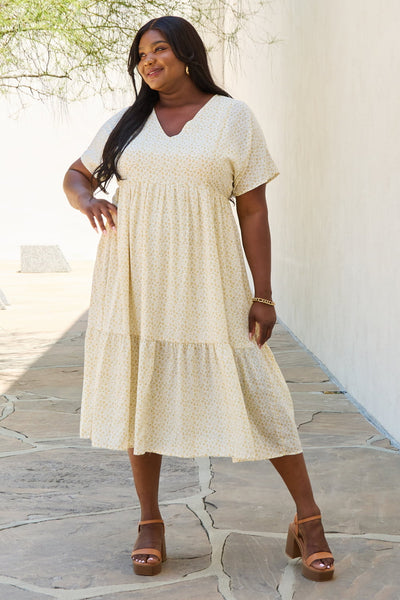 HEYSON Spring Baby Full Size Kimono Sleeve Midi Dress in Cream  Southern Soul Collectives 