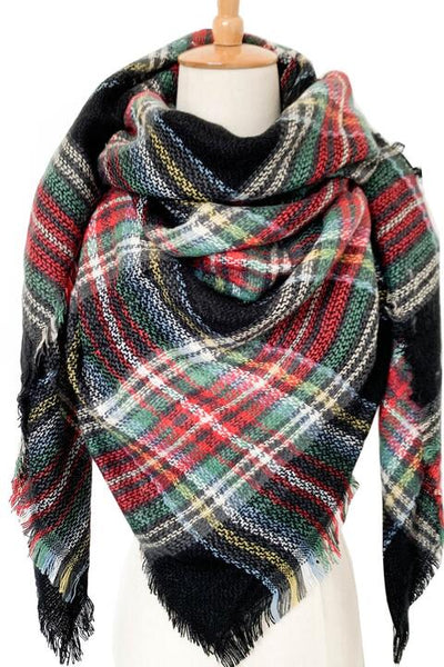 Plaid Imitation Cashmere Scarf  Southern Soul Collectives