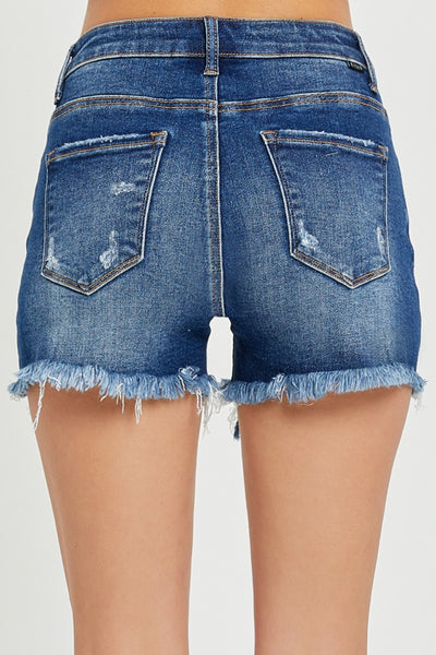 RISEN Full Size High Rise Distressed Denim Shorts  Southern Soul Collectives