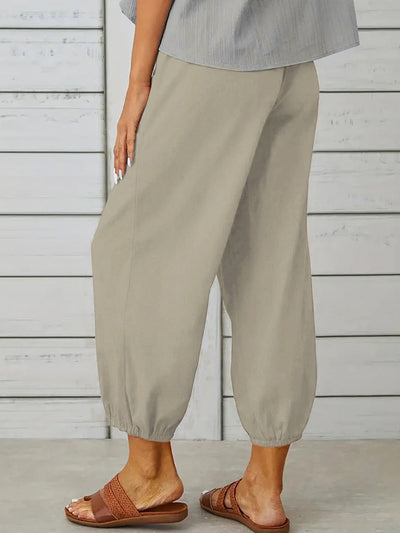 Decorative Button Cropped Pants  Southern Soul Collectives 