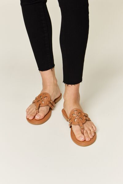 Forever Link Cutout PU Leather Open Toe Sandals  Southern Soul Collectives