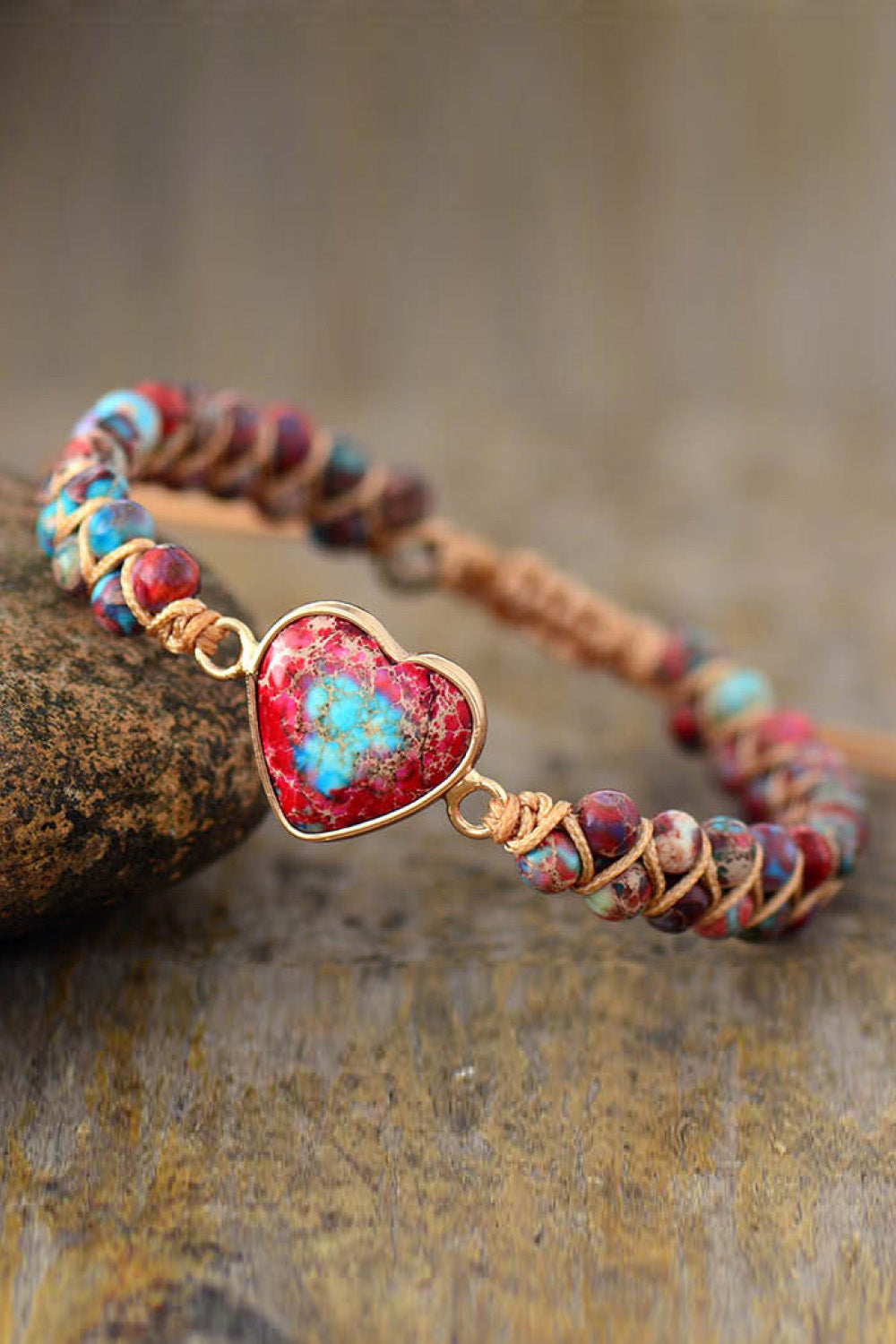 Handmade Heart Shape Natural Stone Bracelet  Southern Soul Collectives 
