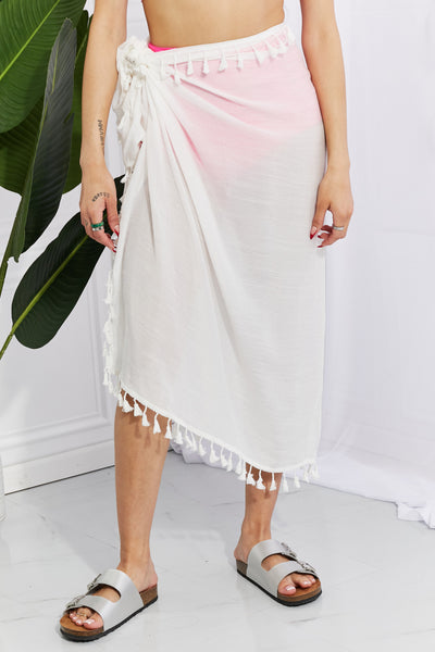 Relax and Refresh Tassel Wrap Cover-Up In White  Southern Soul Collectives 