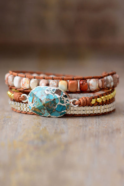 Handmade Natural Stone Copper Bracelet  Southern Soul Collectives 