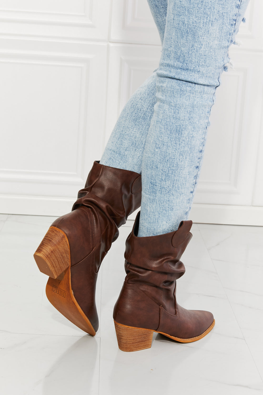 Better in Texas Scrunch Cowboy Boots in Brown - Southern Soul Collectives