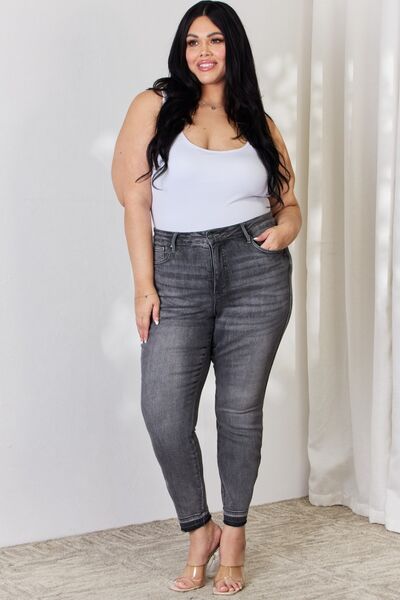 Judy Blue Full Size High Waist Tummy Control Release Hem Skinny Jeans  Southern Soul Collectives