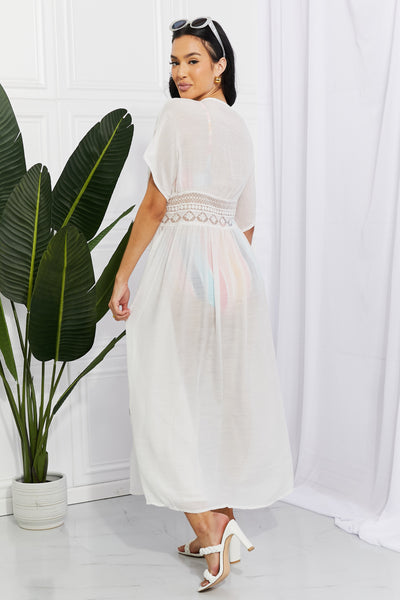 Swim Sun Goddess Tied Maxi Cover-Up in White  Southern Soul Collectives 