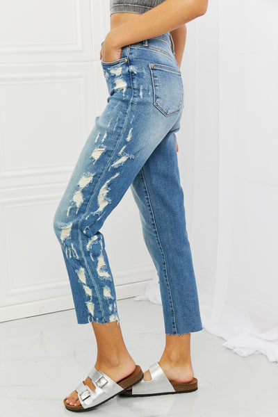 Judy Blue Laila Full Size Straight Leg Distressed Jeans  Southern Soul Collectives 