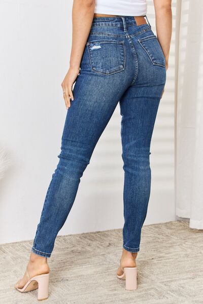 Judy Blue High Waist Distressed Slim Jeans  Southern Soul Collectives