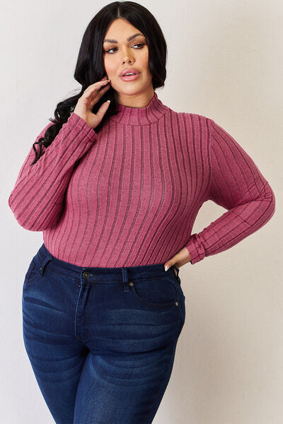 Anything But Basic Ribbed Mock Neck Long Sleeve Shirt in Multiple Colors  Southern Soul Collectives