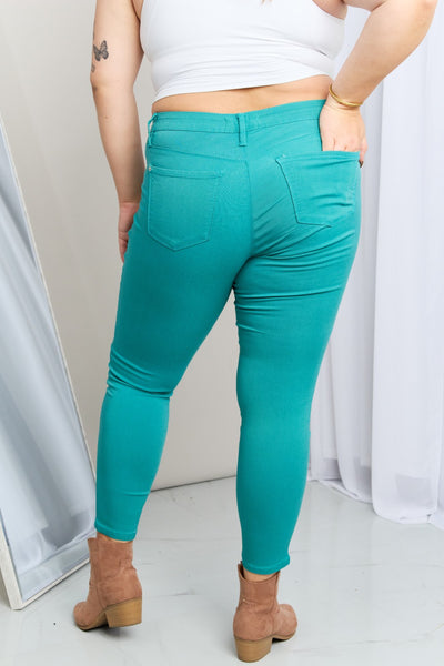 YMI Jeanswear Kate Hyper-Stretch Mid-Rise Skinny Jeans in Sea Green  Southern Soul Collectives 